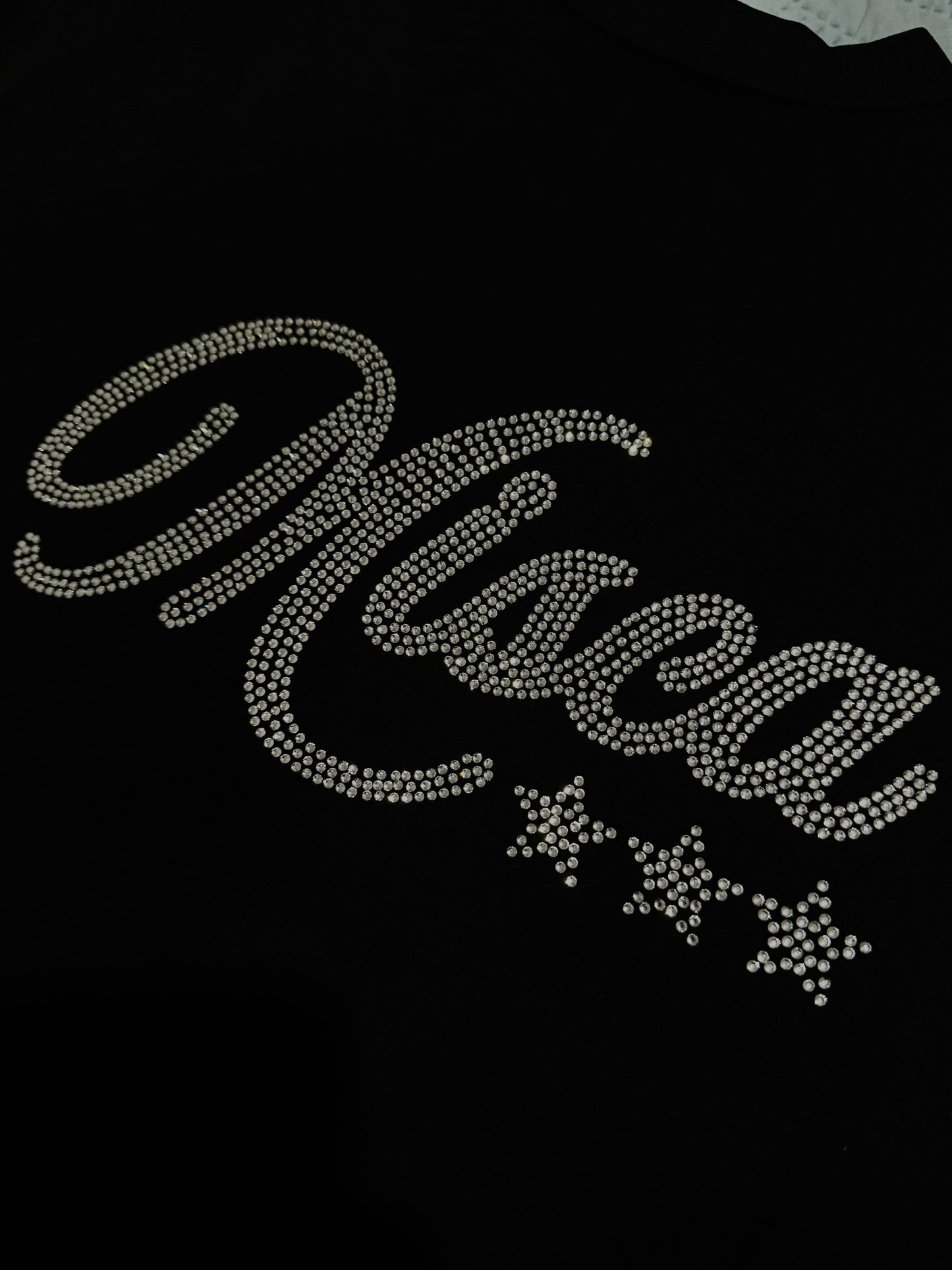 PREMIUM RHINESTONES BLACK TSHIRT