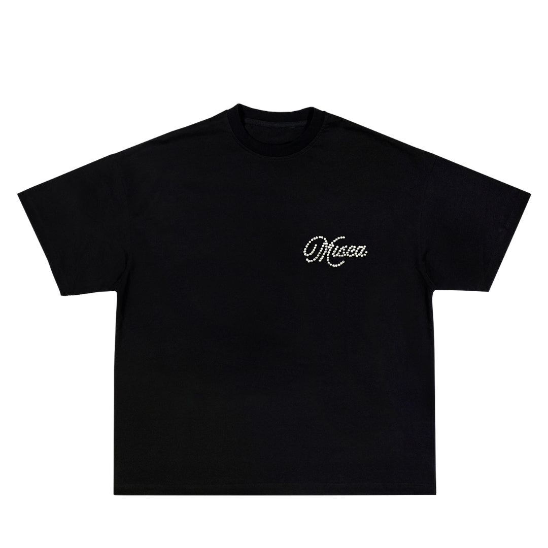 PREMIUM RHINESTONES BLACK TSHIRT