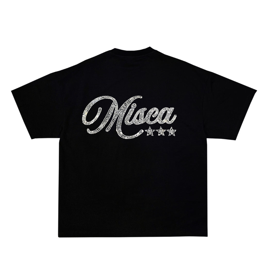 PREMIUM RHINESTONES BLACK TSHIRT
