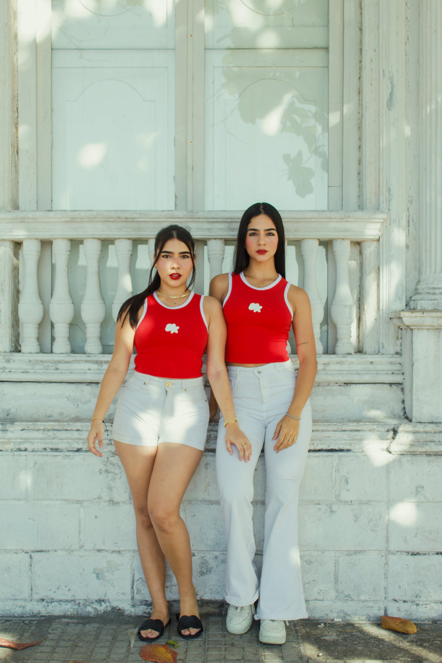 FASHION STARGIRLS RED & WHITE CROP TOP
