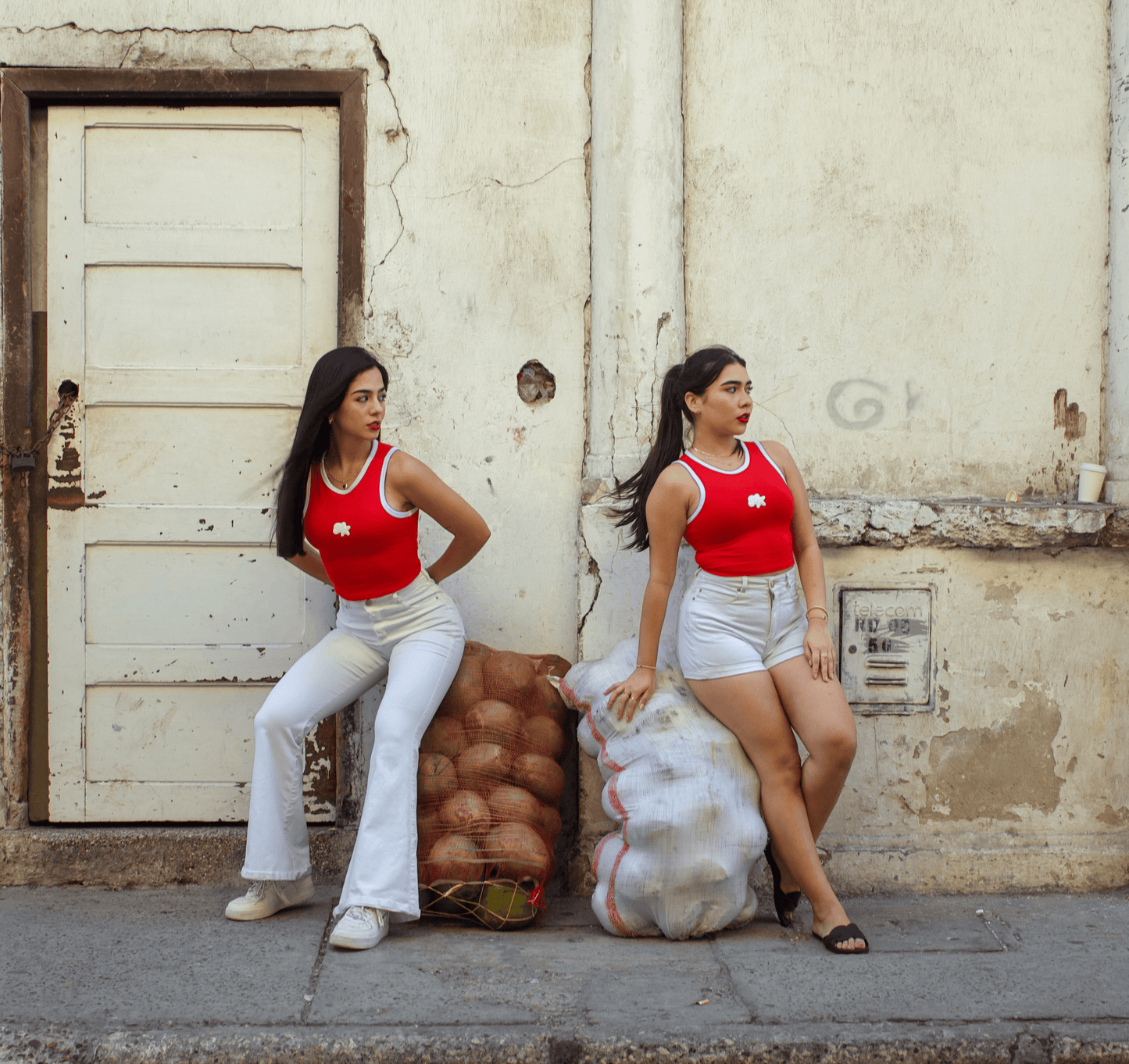 FASHION STARGIRLS RED & WHITE CROP TOP