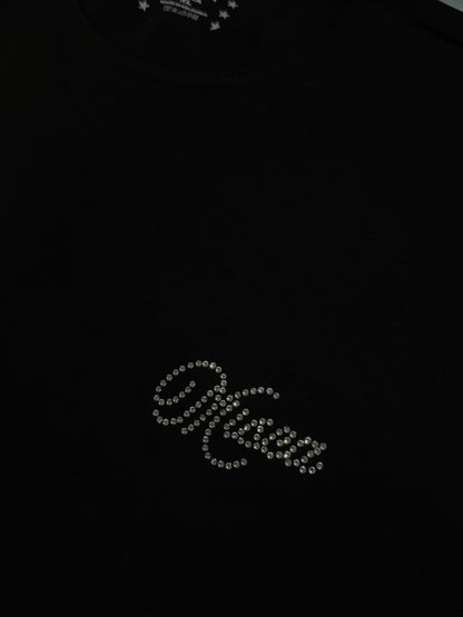 PREMIUM RHINESTONES BLACK TSHIRT