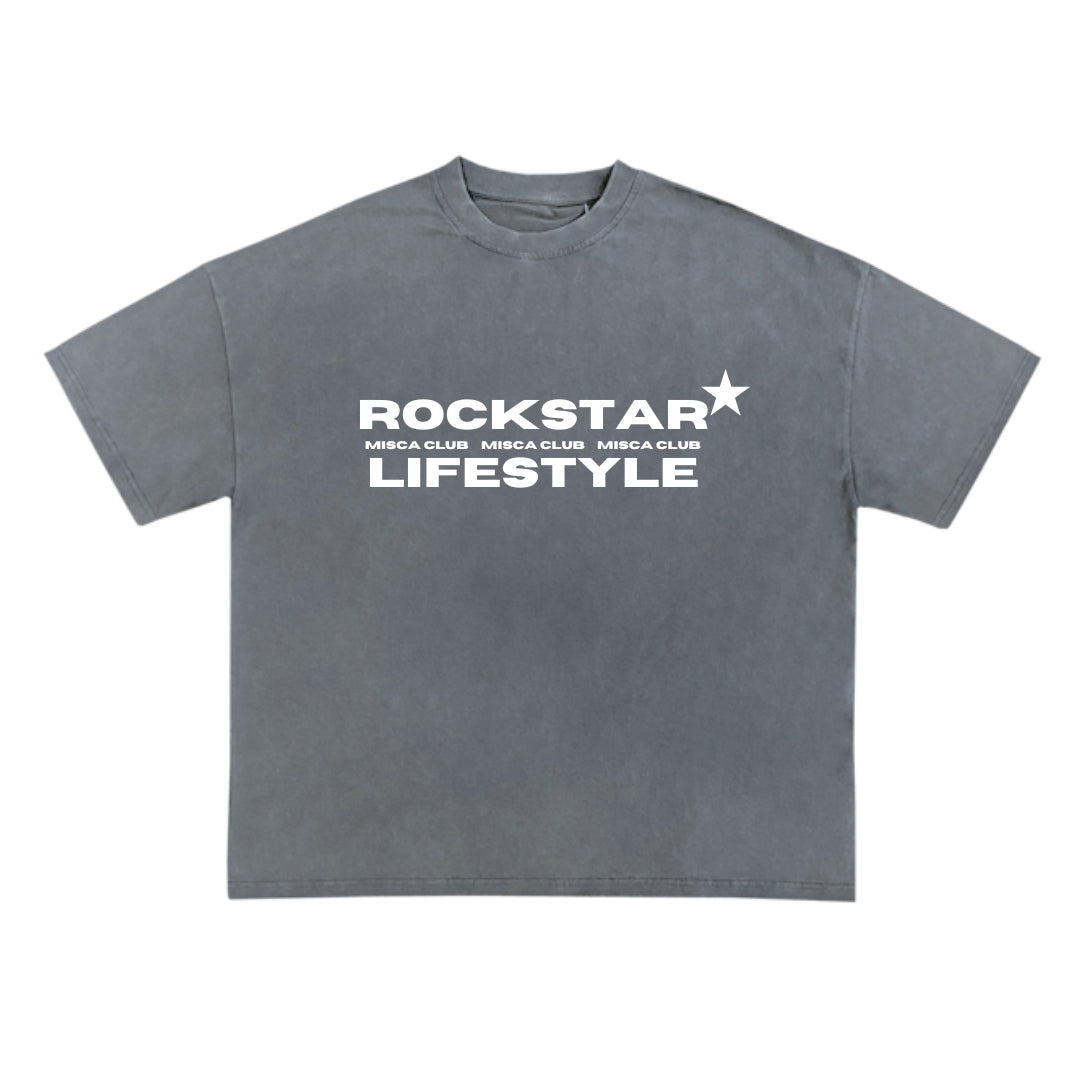 ROCKSTAR LIFESTYLE GREY TSHIRT
