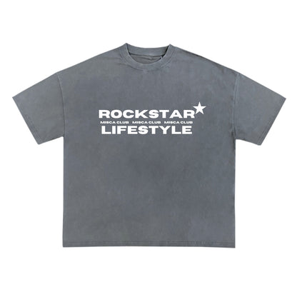 ROCKSTAR LIFESTYLE GREY TSHIRT