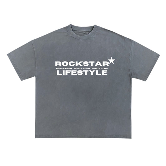 ROCKSTAR LIFESTYLE GREY TSHIRT